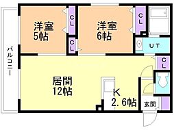ベラポート発寒 2LDKの間取図画像