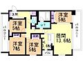 グラティア平岸3階12.8万円
