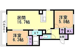 ビュートリー羊ヶ丘 2階/202