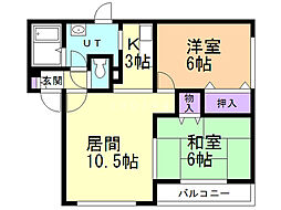 間取図画像 2LDK