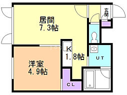 グランディール45 1LDKの間取図画像