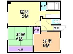 ニューハイツ菅谷 2LDKの間取図画像