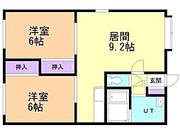 フロンティア53 2LDKの間取図画像