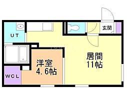 JANUSresidences南平岸駅前 1LDKの間取図画像