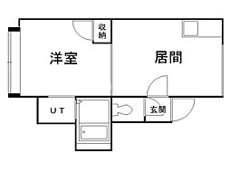 ステージ澄川2 1DKの間取図画像