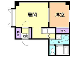 メゾンド 1LDKの間取図画像