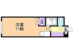 ラフォーレ美園ビル ワンルームの間取図画像