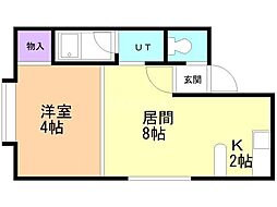 ハイツ糸魚川 1LDKの間取図画像