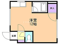 プロビデンス平岸 ワンルームの間取図画像