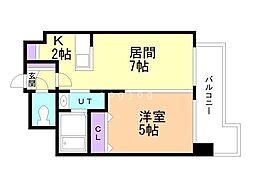 ノーザンライト平岸 1LDKの間取図画像