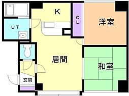 K&Kハイツ 2LDKの間取図画像