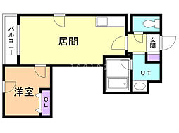 エスパシオ2 1LDKの間取図画像