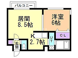 Merlot 1LDKの間取図画像