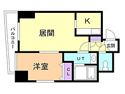 パーチェ豊平公園 1LDKの間取図画像