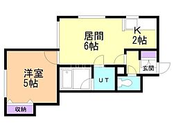 リヴァーレ 1LDKの間取図画像