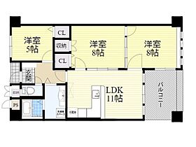 大阪府豊中市少路１丁目（賃貸マンション3LDK・6階・67.90㎡） その2