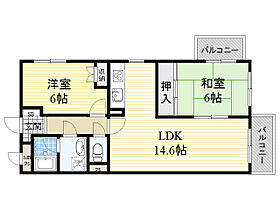 大阪府吹田市千里丘中15番31号（賃貸マンション2LDK・2階・59.40㎡） その2