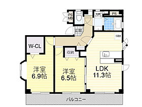 大阪府吹田市寿町１丁目12番12号（賃貸マンション2LDK・3階・59.05㎡） その2