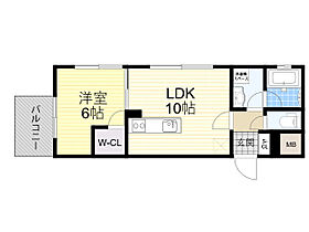 大阪府吹田市日の出町（賃貸マンション1LDK・2階・37.56㎡） その2