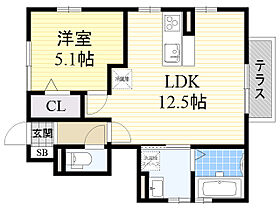 大阪府豊中市若竹町１丁目8番3号（賃貸アパート1LDK・1階・42.49㎡） その2