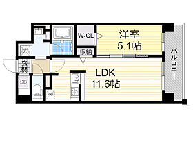 大阪府大阪市東淀川区小松１丁目（賃貸マンション1LDK・4階・40.79㎡） その2