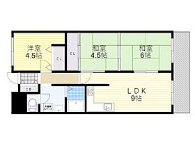 大阪府豊中市上新田３丁目（賃貸マンション3LDK・4階・59.74㎡） その2