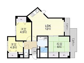 兵庫県宝塚市雲雀丘１丁目（賃貸マンション3LDK・2階・65.85㎡） その2