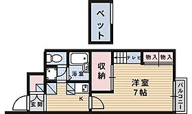 大阪府池田市五月丘１丁目（賃貸アパート1K・1階・23.61㎡） その2