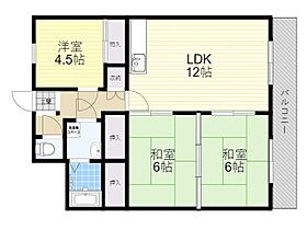 大阪府豊中市浜１丁目（賃貸マンション3LDK・3階・75.00㎡） その2