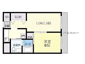 大阪府吹田市古江台５丁目（賃貸マンション1DK・6階・37.92㎡） その2