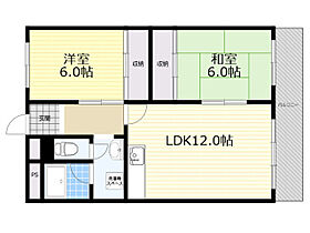 大阪府豊中市東泉丘２丁目（賃貸マンション2LDK・4階・57.00㎡） その2