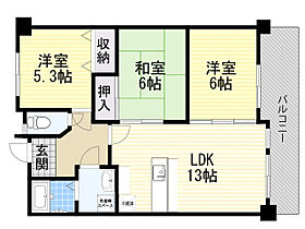 大阪府豊中市長興寺南４丁目（賃貸マンション3LDK・1階・66.14㎡） その2