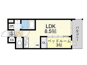 大阪府吹田市南吹田５丁目（賃貸マンション1LDK・3階・28.83㎡） その2