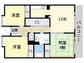 大阪府吹田市千里山西２丁目14番11号A棟（賃貸マンション3LDK・3階・89.68㎡） その2