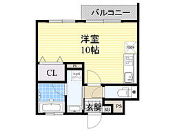 JR東海道・山陽本線 吹田駅 徒歩3分の賃貸マンション 3階ワンルームの間取り