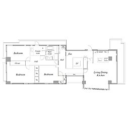 ヴェルセル南青山 3LDKの間取図画像