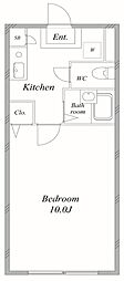 麹町三丁目ハウス 1Kの間取図画像