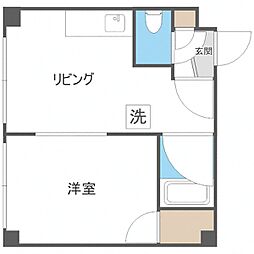 アーバン栄通A 1DKの間取図画像