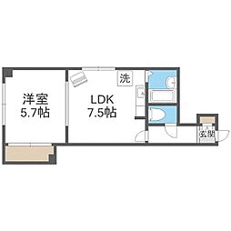 セレーナ南郷 1DKの間取図画像