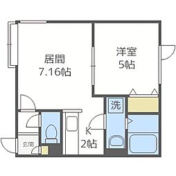 ヴェローチェ 1LDKの間取図画像
