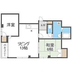 さざんパレス 2LDKの間取図画像