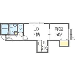 メゾン・エスポワール 1LDKの間取図画像