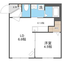 札幌市豊平区美園四条1丁目マンション 1LDKの間取図画像