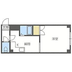 メゾンエスポアール 1DKの間取図画像