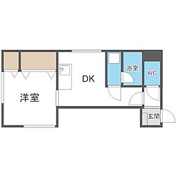 ロイヤルハドソン 1LDKの間取図画像