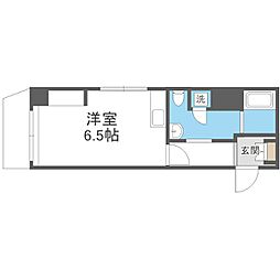 パシフィック南2条 ワンルームの間取図画像