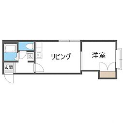 グランフォルム南6条 1DKの間取図画像