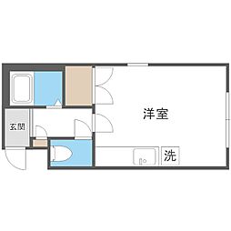 あるばさかえ ワンルームの間取図画像