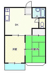 シュトラウスグラス 2DKの間取図画像