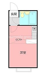 ベルピア平塚第11 ワンルームの間取図画像